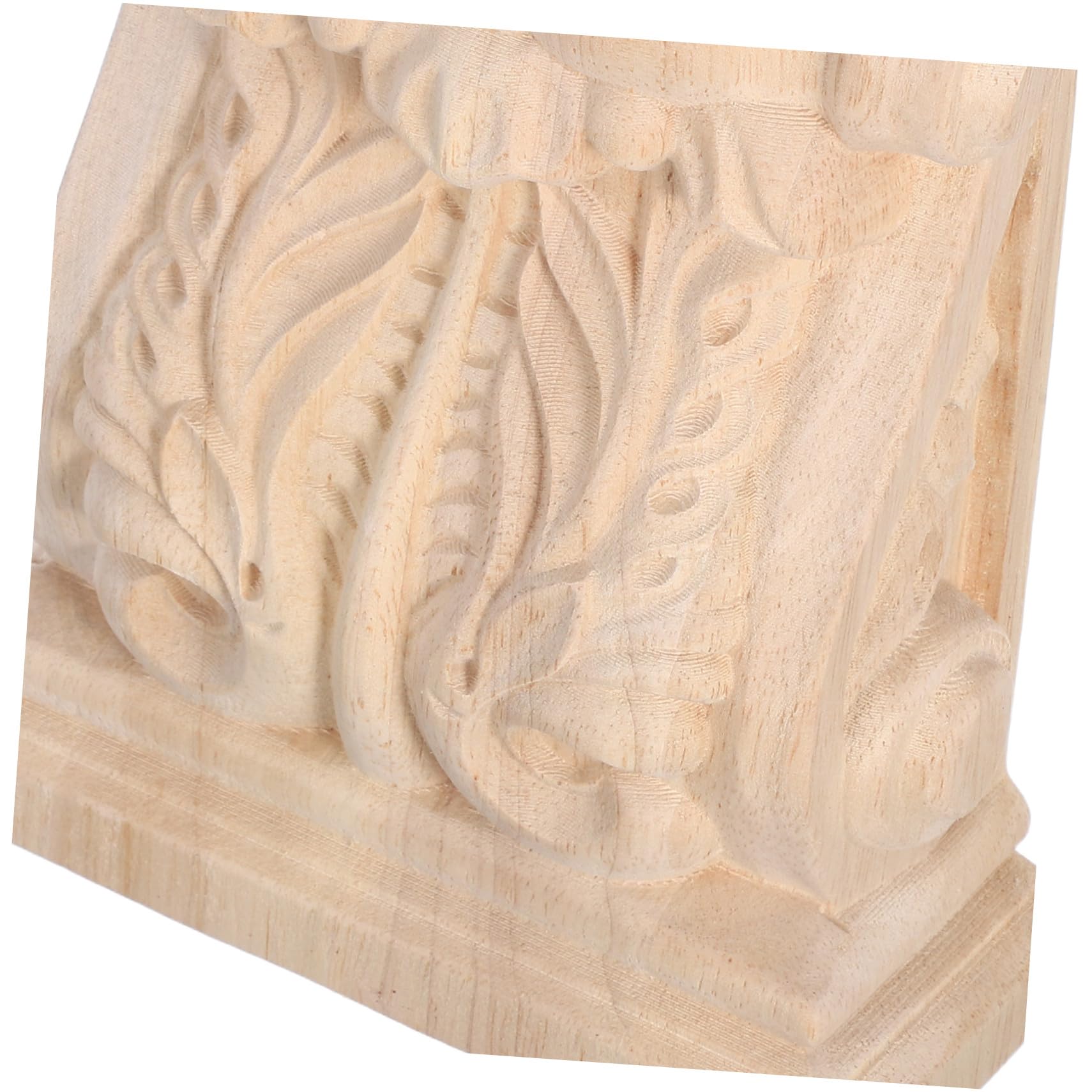 HOMSFOU Handgeschnitzte Konsolen Massivholz Vintage Regalträger Dekorative Eckapplikationen für Landhausmöbel Robuste Wandhalterungen mit Eleganter Holzmaserung