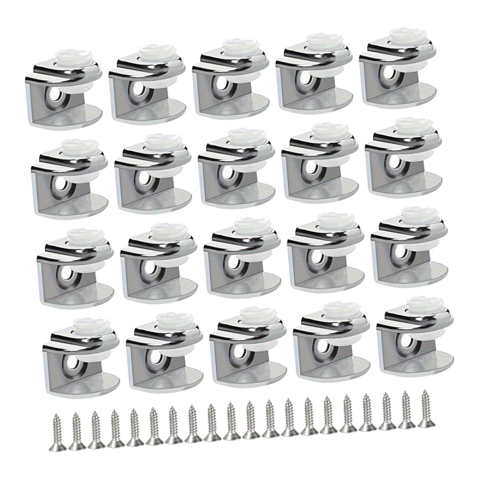 20 Pieces Glass Shelf Brackets Versatile Glass Clip Holder for 3-8mm Shelf | Home & Garden | Home Improvement | Building & Hardware | Other Home Building & Hardware-image-18