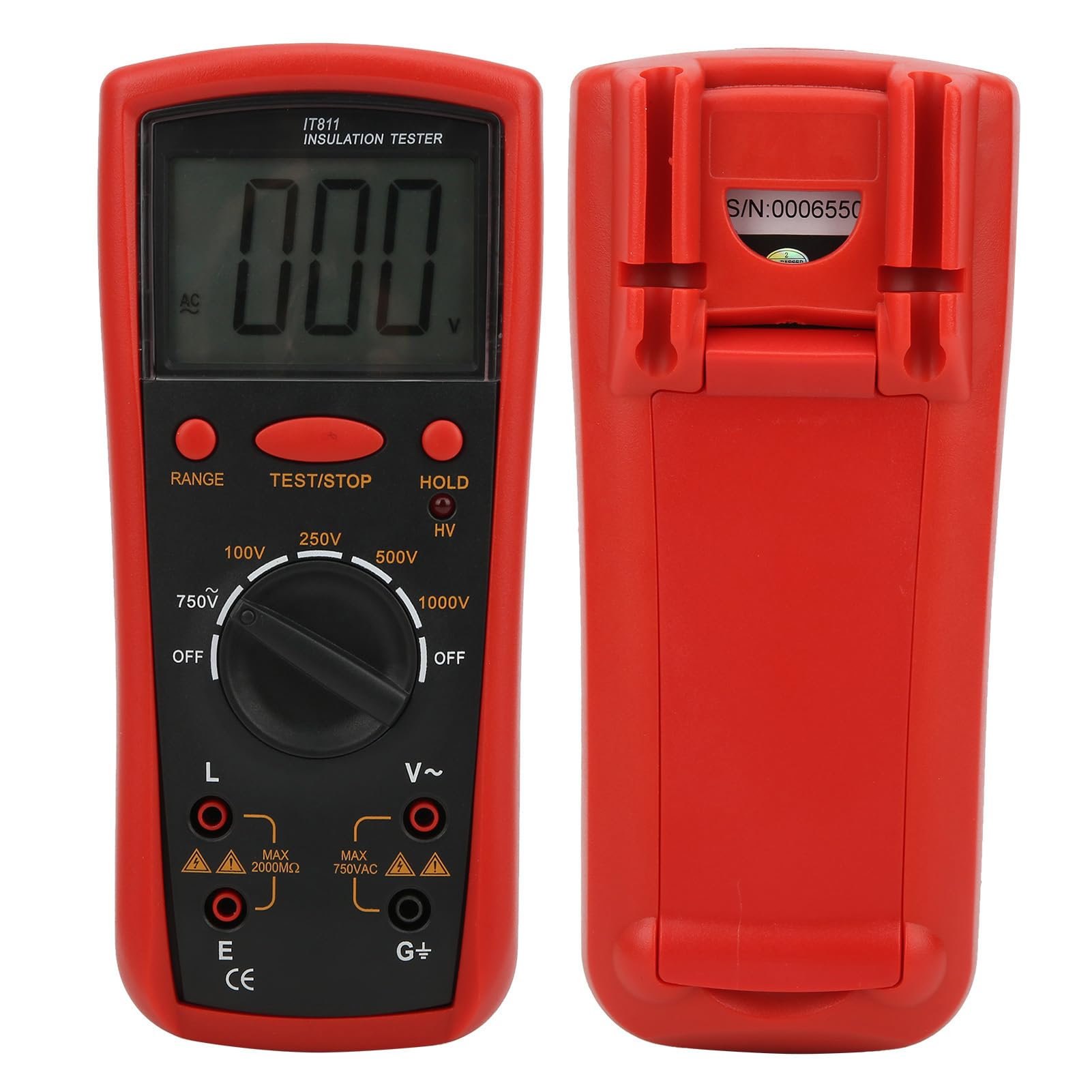 Tester di Resistenza di Isolamento IT811, Misuratore con Misuratori di Visualizzazione LCD Digital Megohm Electrical Strumenti di Misurazione