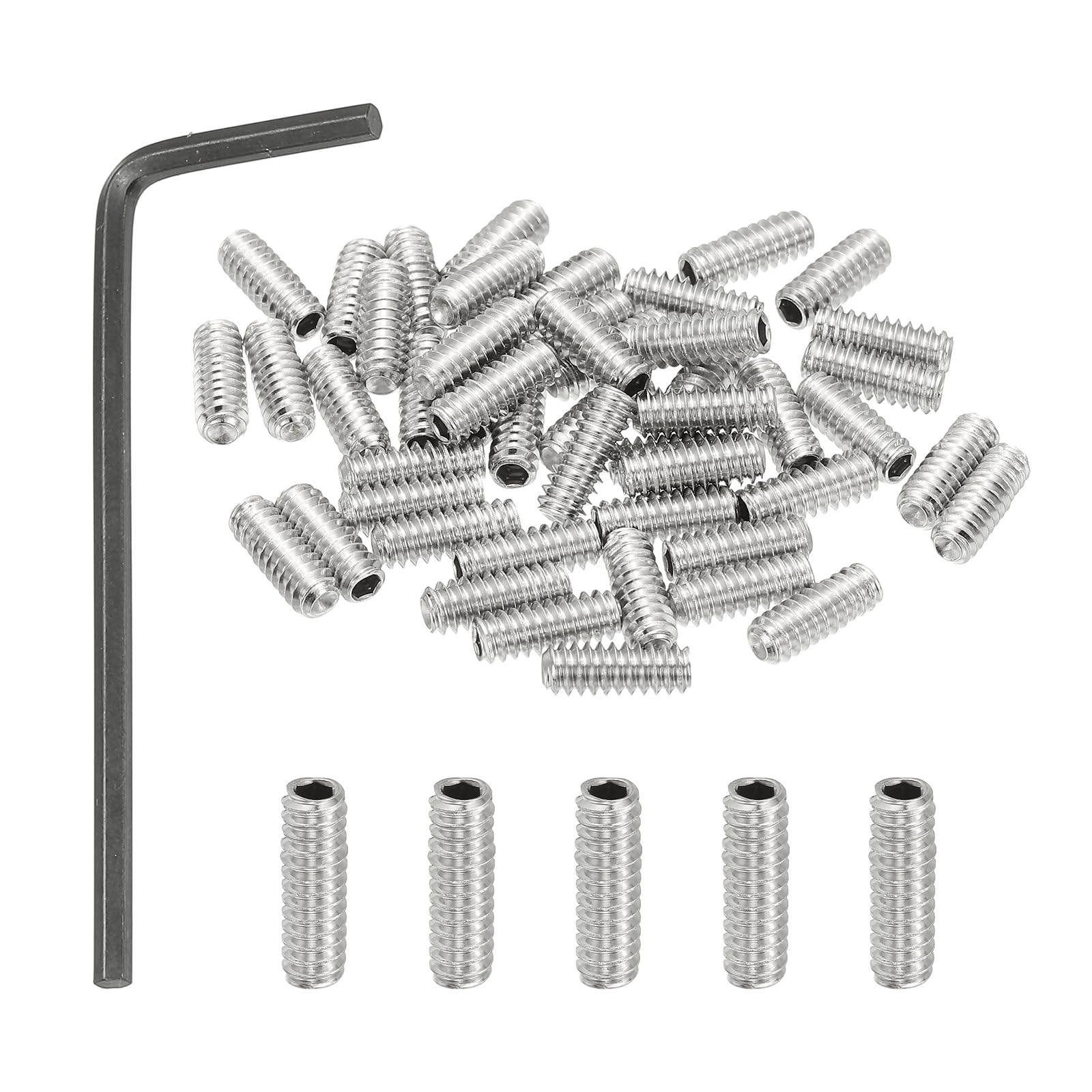 PATIKIL #10-24x1/2" Internal Hex Socket Set Grub Screws
