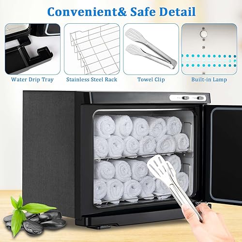 Miniatura 6 de Calentador de toallas calientes para spa  23 L de gran capacidad para toallas calientes profesional 2 en 1 calentadores de toallas de spa para