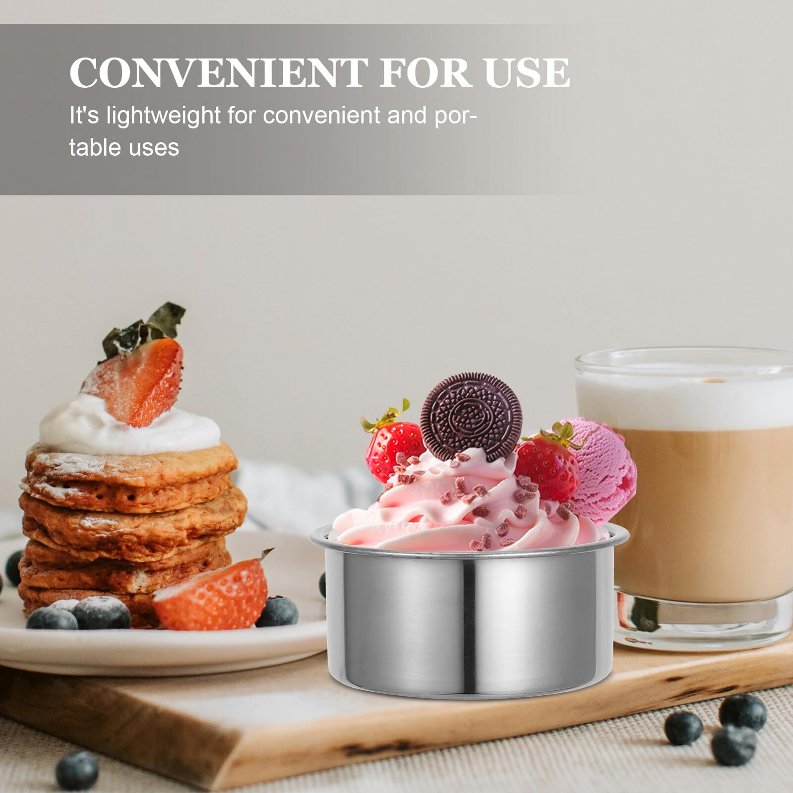 Teglie Rotonde per Torta 3 Pezzi in Acciaio Inossidabile Argento Mini Teglia Forno Piccola Antiaderente per Baking e Caffè Uso Versatile e Facile da Sformare