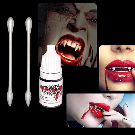 Vampire Goth PFP: Fangs, Ears & Fake Blood for Halloween!