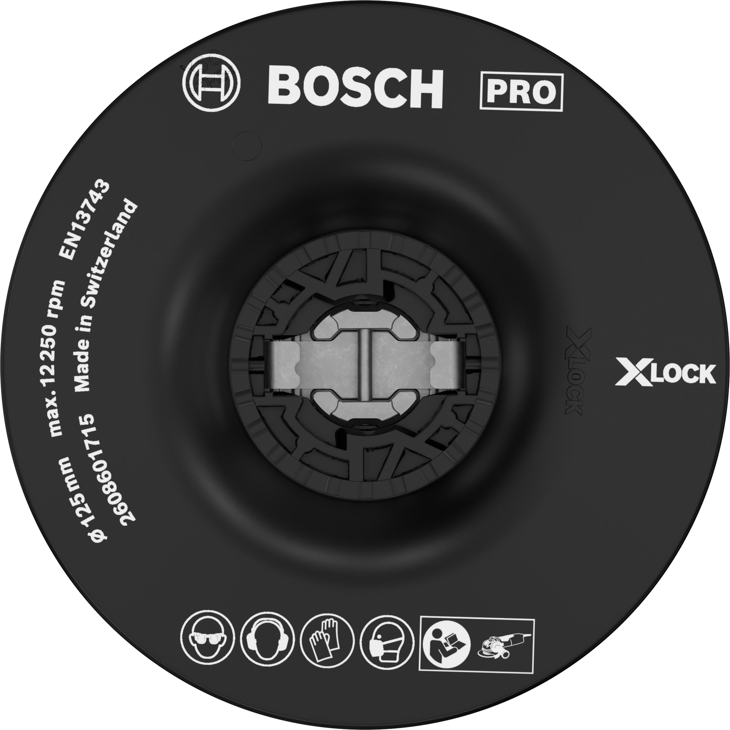 Bosch X-LOCK 2608601715 Rubber Pad (4.9 inches (125 mm) Diameter, Midam)