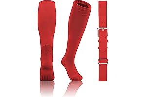 QBK Toddler Baseball Socks and Belt Set for 3-5 Year Olds