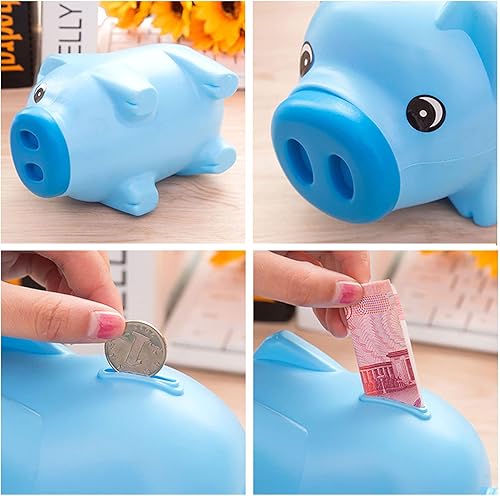 Miniatura 6 de Alcancía de plástico, 3 piezas de alcancía de plástico para niñas y niños, banco de monedas para aduts, bonita caja de ahorro de dinero de cerdo