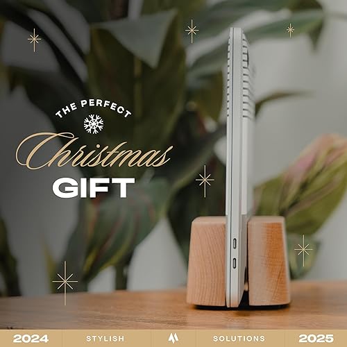 Miniatura 2 de Adjustable Vertical Laptop Stand For Desk, Macbook Stand Laptop Holder, Macbook Pro Stand, Laptop Stand Vertical Macbook Pro Dock, Wood Mac Stand,