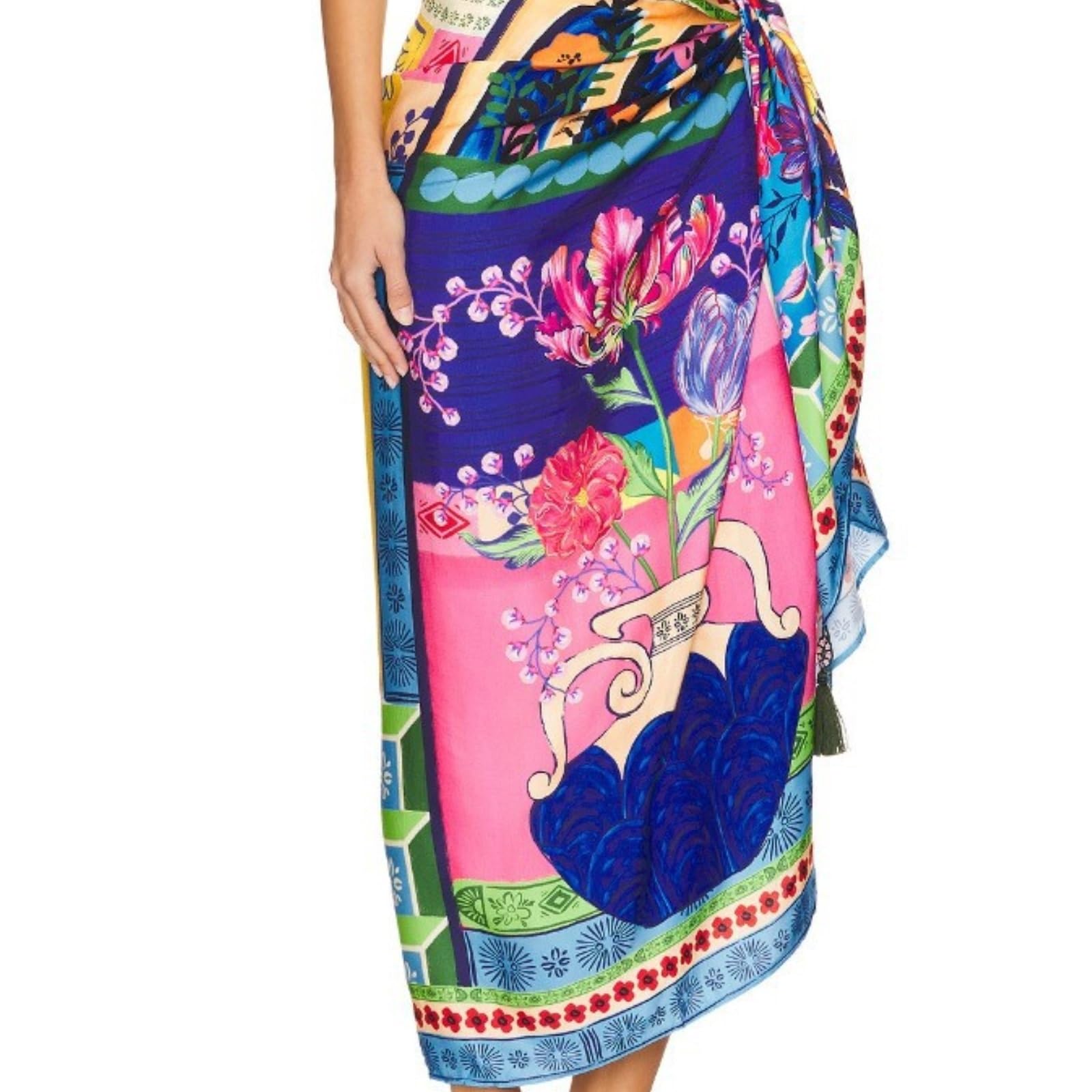 Strandsarongs for Damen | Chiffon-Blumen-bedruckter Baderock-Bikini-Badeanzug for den Sommerurlaub