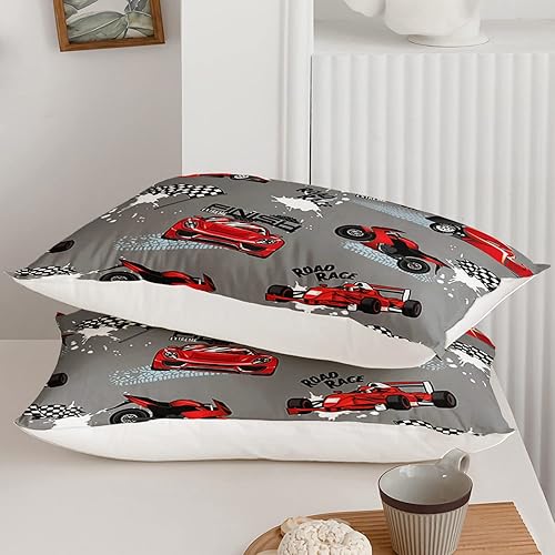 Miniatura 6 de Axolotl Juego de edredón para niños, tamaño Queen, juego de ropa de cama de autos de carreras para niños, niñas, adolescentes, regalos de carreras