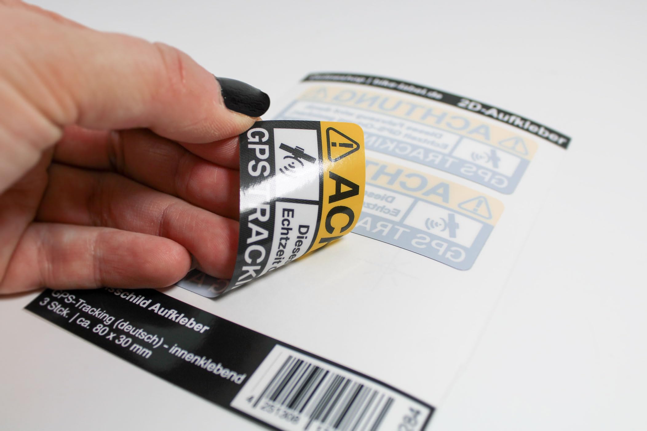 Adesivi Antifurto Per Auto - Set 5 Pezzi, Avviso Allarme, Made In Germany