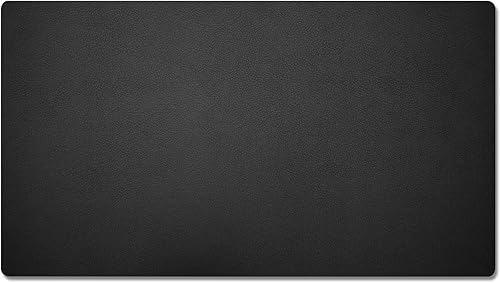Nekmit Almohadilla de piel para escritorio de 36 x 20 pulgadas, plana, antideslizante, impermeable, color negro