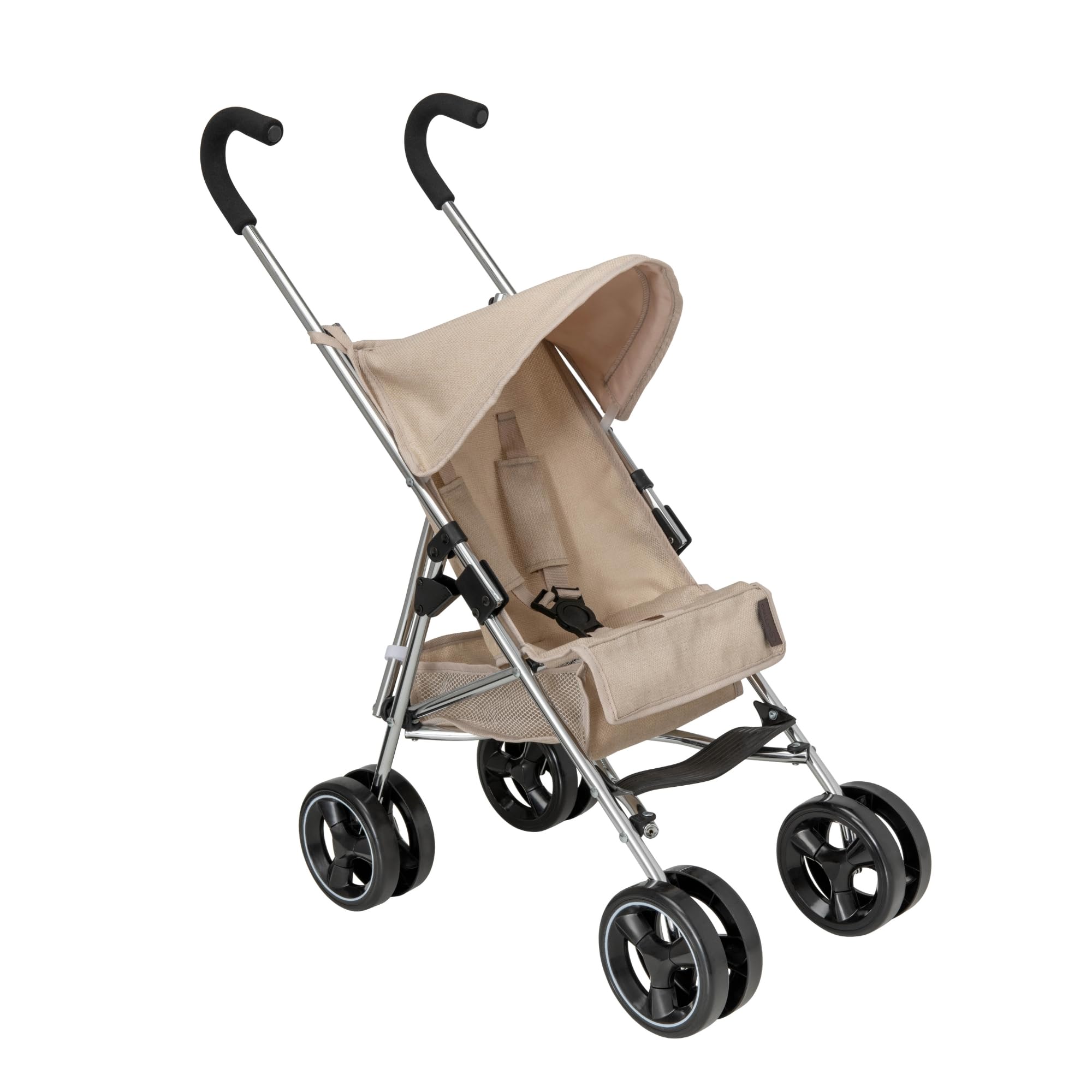 Celuna Premium Junior Stroller | Children's Pram in Grey & Black | Baby Doll Toy Umbrella Fold | Role Play Dolls Buggy Pushchair | 3+