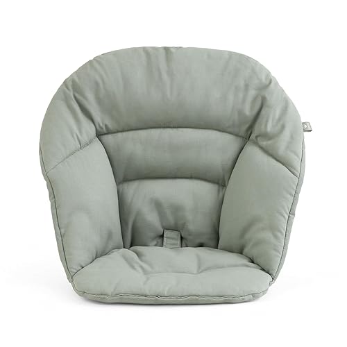 Stokke Clikk Cushion, Glacier Green - Compatible with Clikk High Chair - Provides Support for Babies - Made with Organic Cotton - Reversible &