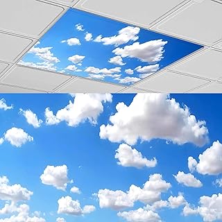 Fluorescent Light Covers for Ceiling Lights Classroom, Stylish Fluorescent Lampshades Classroom Light Covers Magnetic,