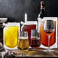 Vista 7 de Frascos de Plástico-Corredores de Ron Bolsas de Licor de Plástico para Colar Alcohol, A Prueba de Fugas, Sin BPA, Kit de Frasco de Viaje de Jugo