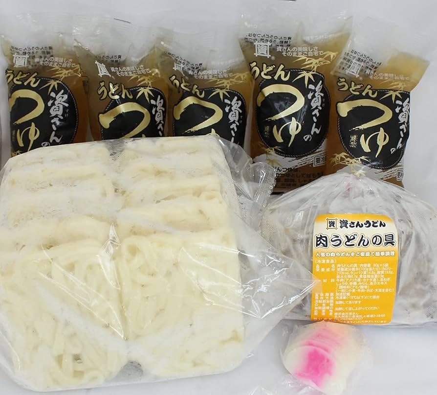 Amazon.co.jp: 【資さんストア】肉うどん（5人前）＋ぼた餅（6