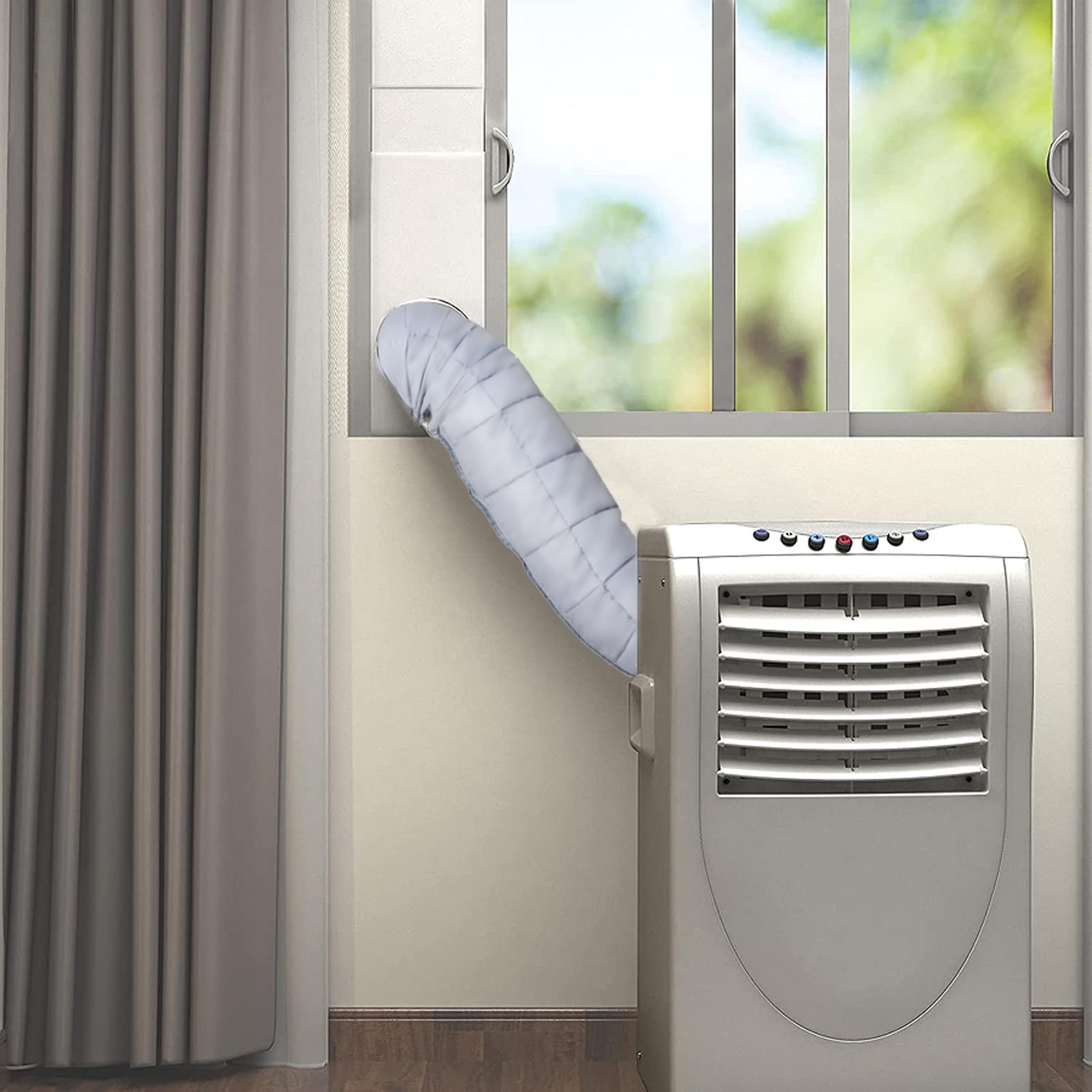 150 x 55 cm - Tuyau d'évacuation d'air - Accessoire pour climatisation portable - Housse de protection pour climatisation - Housse de protection pour climatisation et 5,9" (Style de fermeture éclair)