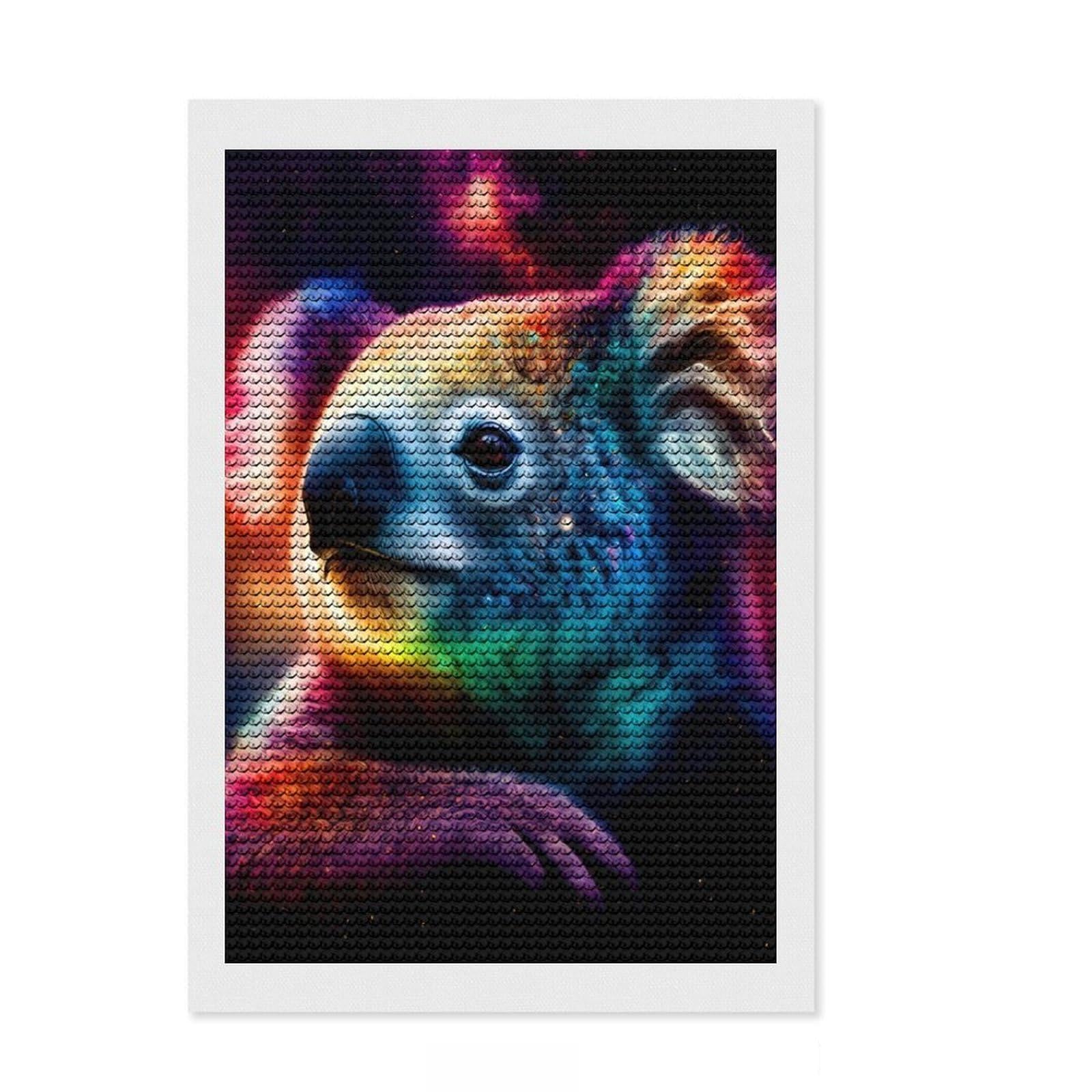 Junmoney Koala Diamond Painting Kit 8"x12", Birthday Gift, for Teens, Adhesive Canvas, Vintage Style Decor, Relaxing DIY Hobby