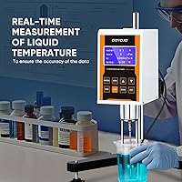 Vista 3 de Digital Rotary Viscometer with 4 Rotors and Temperature Probe, Lab Viscosity Meter with Data Output Inks, Paints, Coatings, Adhesives, Greases