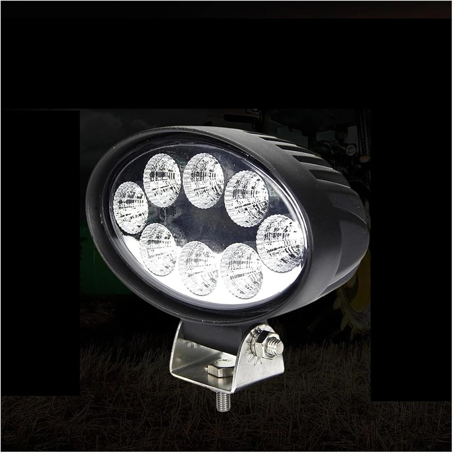 Tractor Oval Headlight Harvester Work Light Head Lamp Offroad Sprayer Fit for Farm Equipment Seeder(2pcs 5inch 18W)