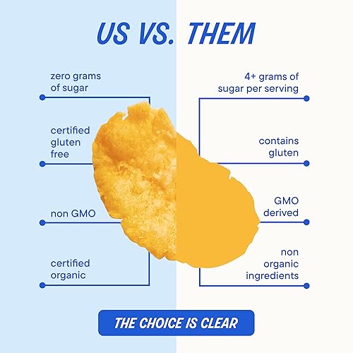 Miniatura 5 de The Real Cereal Company, Paquete de 3 cereales orgánicos en copos de maíz, certificado USDA orgánico, cero azúcar, sin gluten, sin OMG, fabricado en