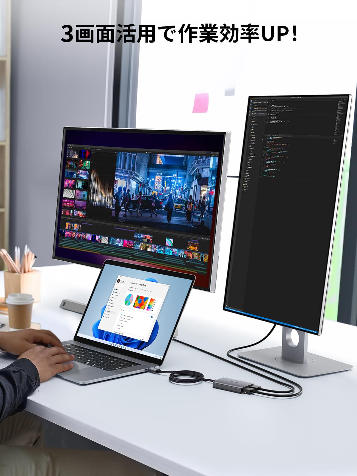 Amazon.co.jp: MacBook Pro/Air ハブ 2画面 USBC HDMI 分配器 macOSと