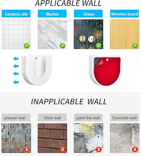 Miniatura 3 de Paquete de 4 soportes adhesivos de pared para cámara de interior (2ª generación y 1ª generación), fuerte adherencia, fácil de instalar, no necesita