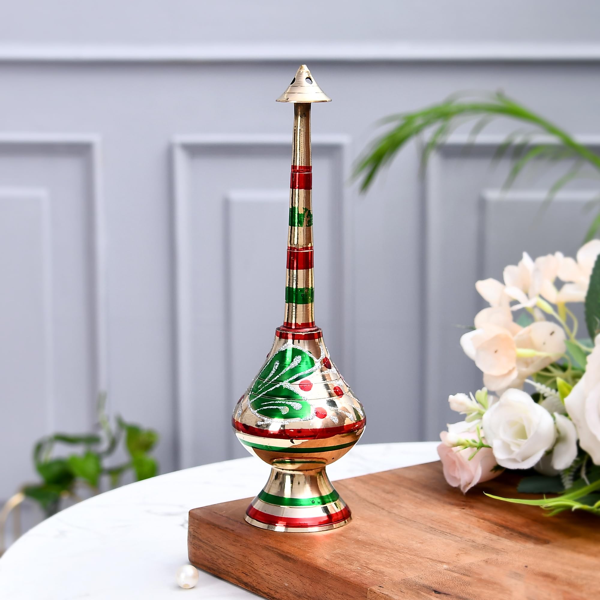 KhwajaDarbar Brass Rose Water Sprinkler - Exquisite Design, 7.5 Inches Tall (B0CNKJ34DV) Amazon Price History, Amazon Price Tracker