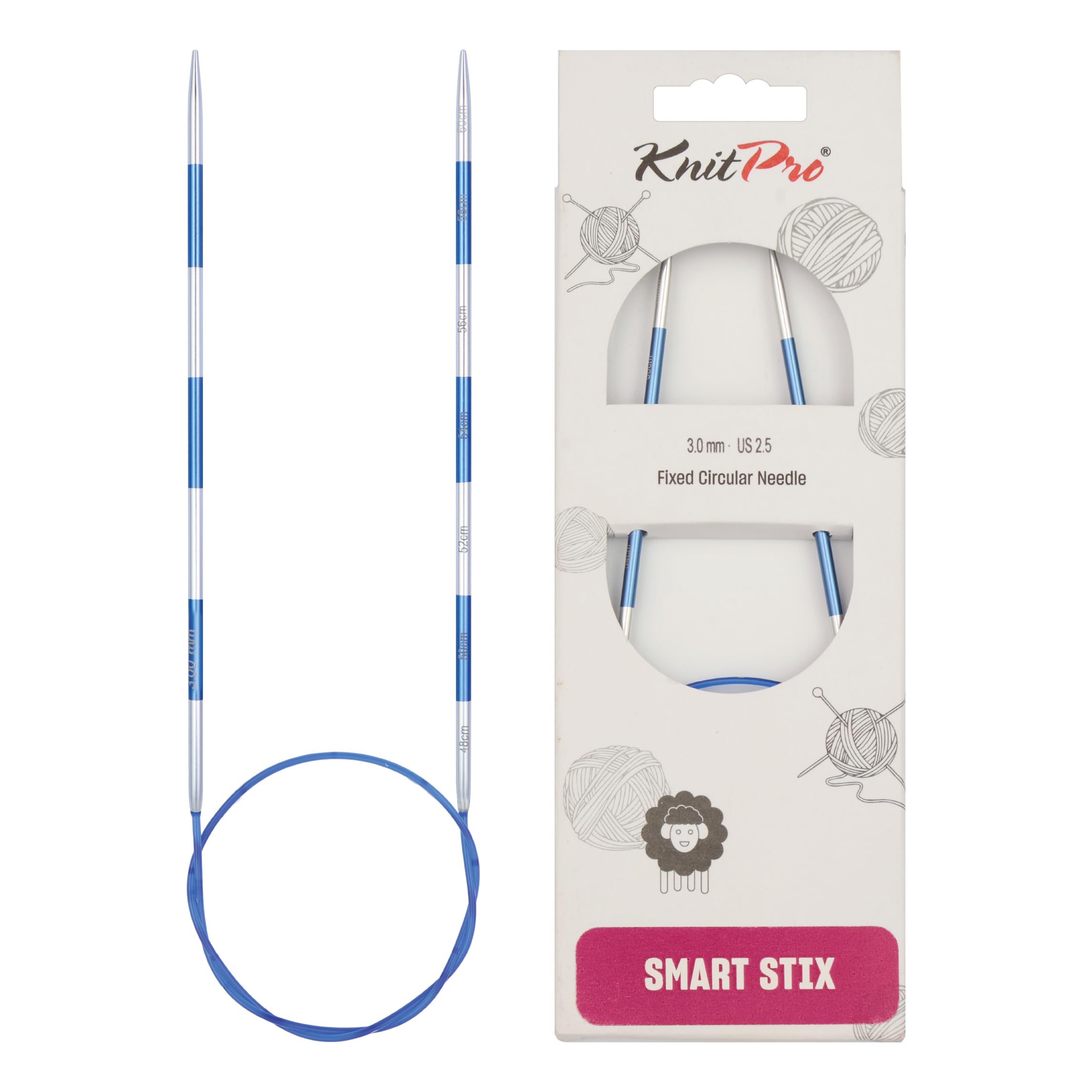 KnitPro Smartstix Fixed Circular Needles 24" (60cm) | 3.00mm
