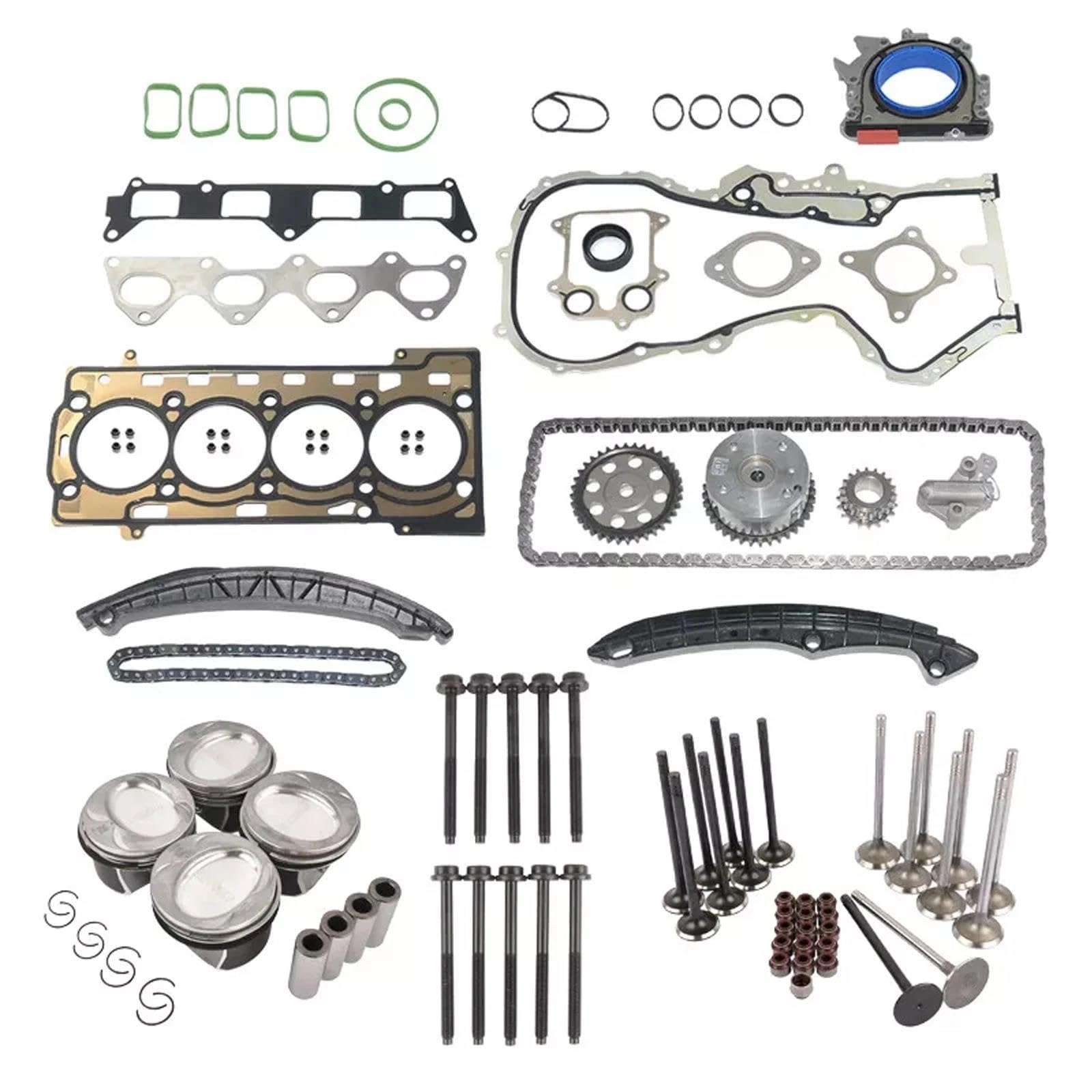 Kit Di Riparazione Motore Pistoni STD + Catena Distribuzione + Guarnizioni Testata Per A3 A1 1.4 TSI Kit catena bilanciamento