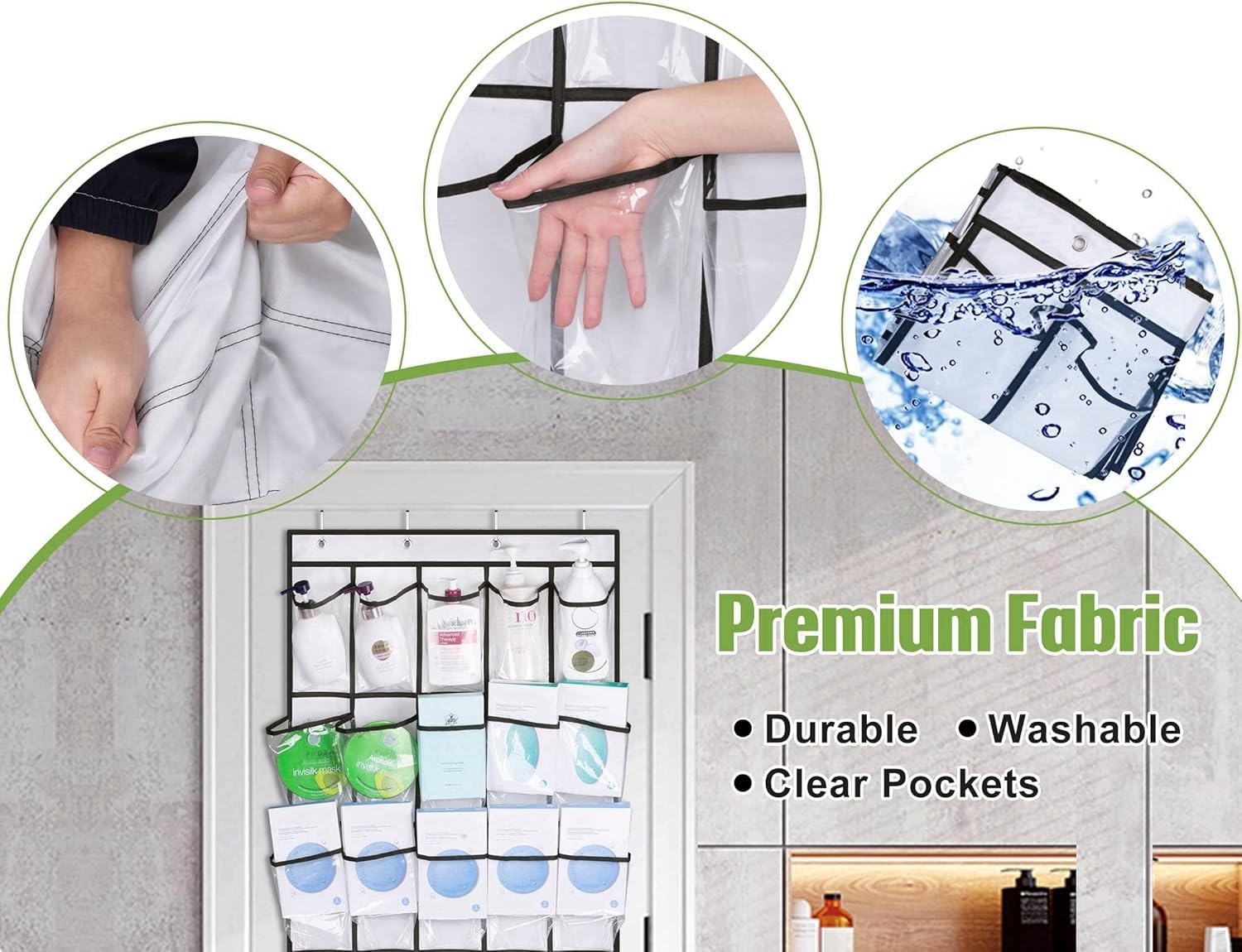 MISSLO Clear Door Shoe Storage Organiser 35 Pockets Sturdy Hanging Shoe Organizer Large Over Door Storage for Closet Shoe Holder Hanger - Image 4