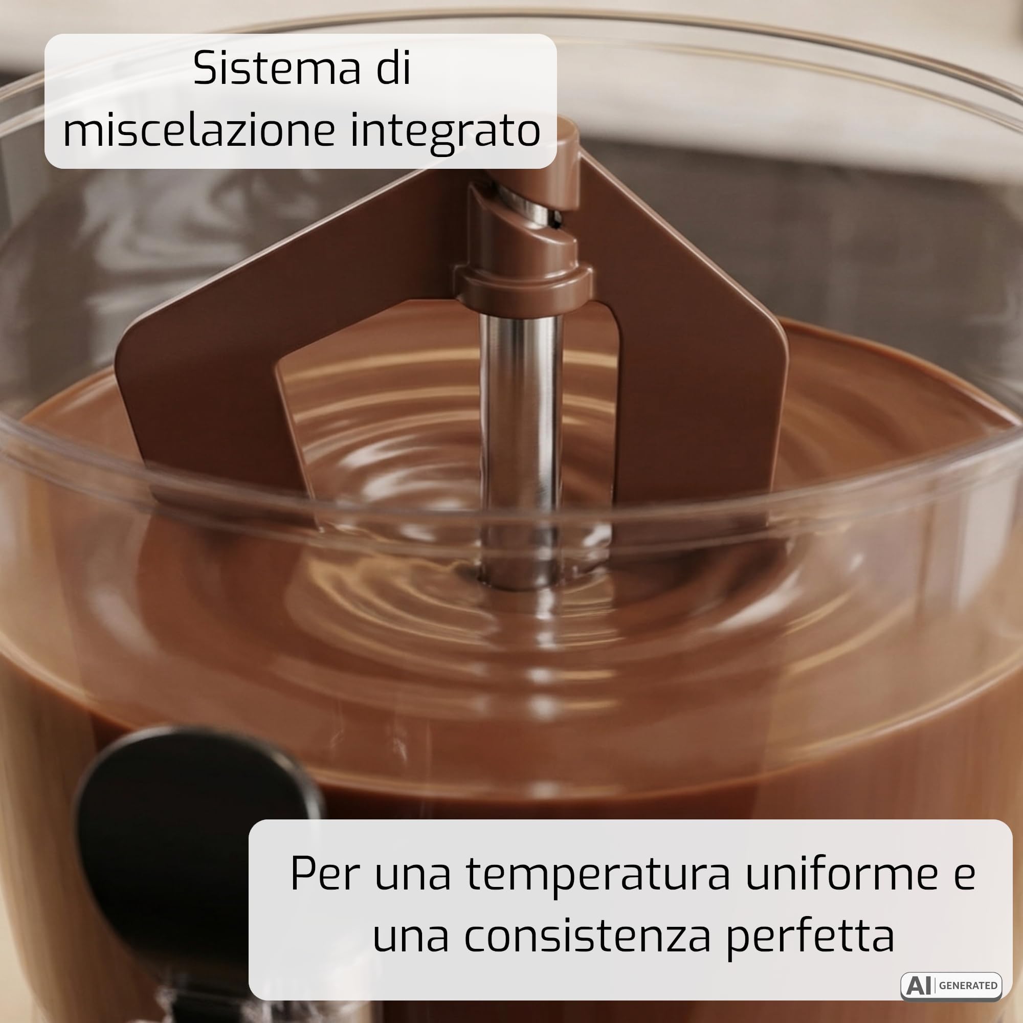 SARO NINA - Dispenser e agitatore di cacao, da 5 l, con temperatura regolabile in modo continuo da 30 a 90 °C, rubinetto, contenitore rimovibile, da 260 x 320 x 500 mm (l x P x H), 230 V, 1,1 kW