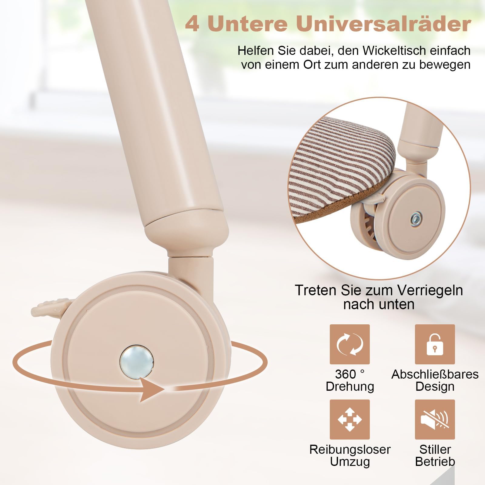 COSTWAY Baby verschoontafel, opvouwbare baby luier commode met grote