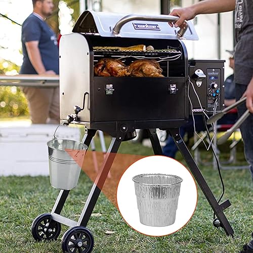 Miniatura 7 de Unidanho Cubo de grasa para Traeger Pro 20 22 34 Pit Boss Ironwood REC TEC Grill Drip Tray Liners 15 piezas de repuesto para ahumador de pellets