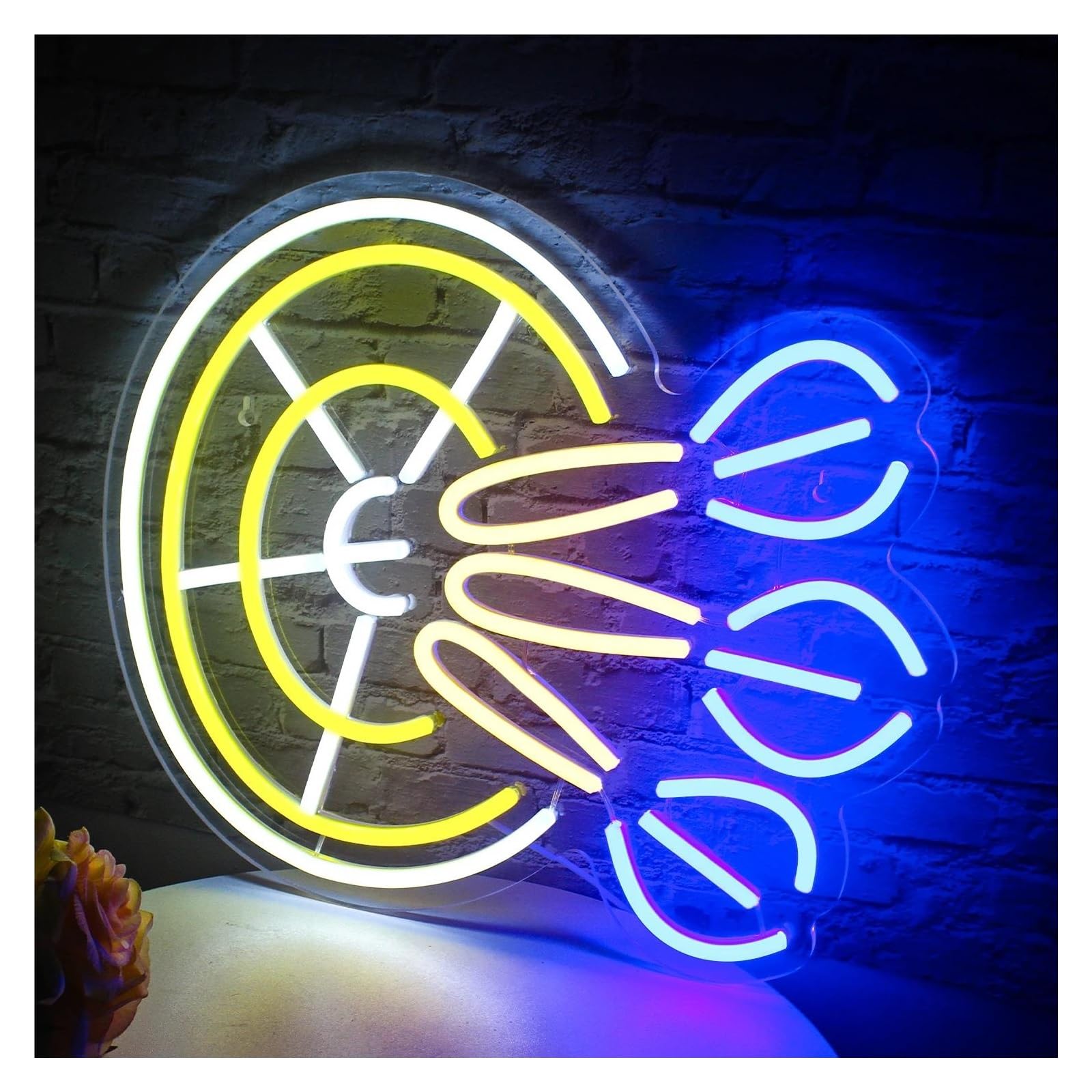 SHOUXI Sign Lamp Dart Board Neon Sign Dimmable Light for Bar Club Beer Game Room Home Sports Club Parties Personalized Wall Decor 39cmx32cm