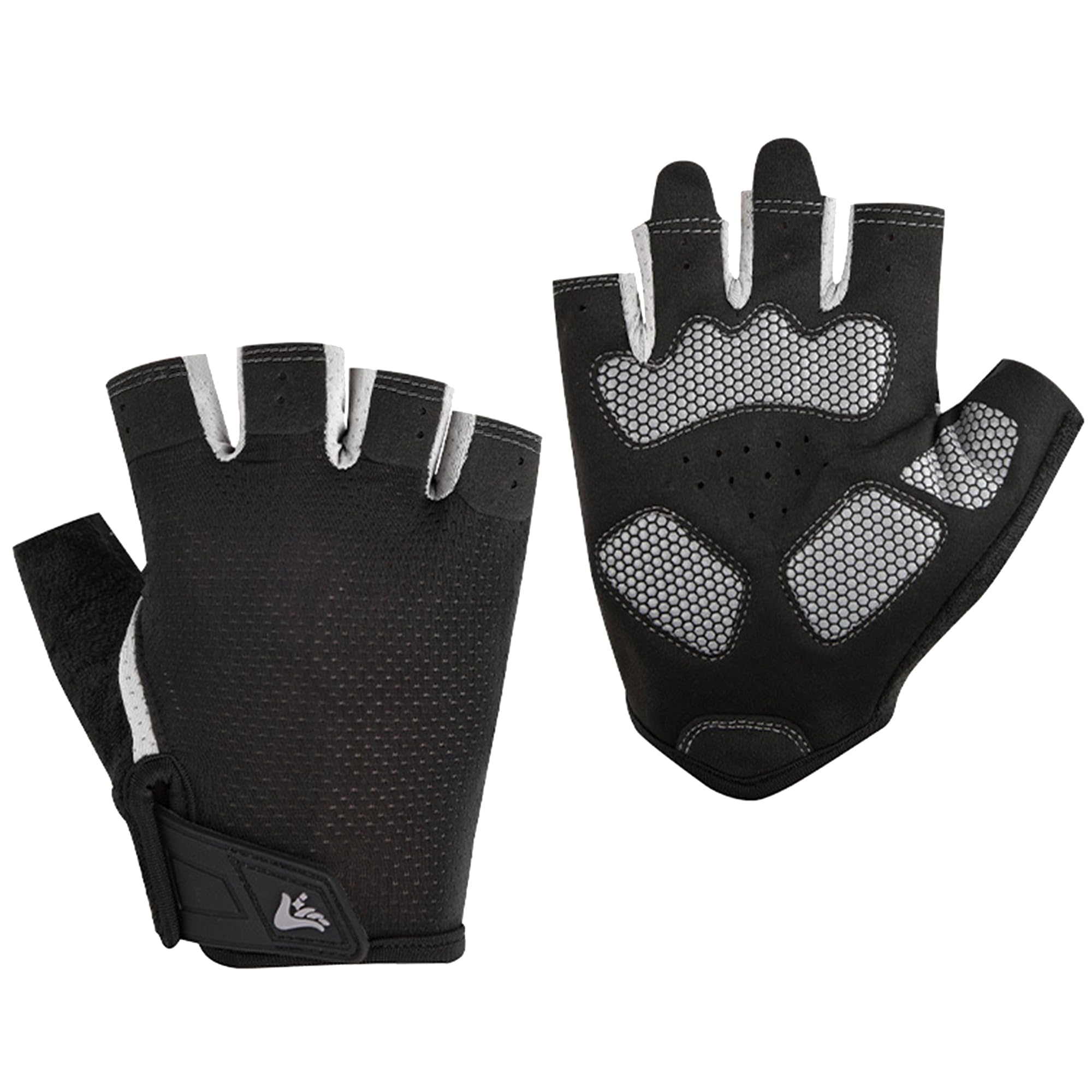Bawnhaw Fingerless Cycling Gloves for Men Women, Black