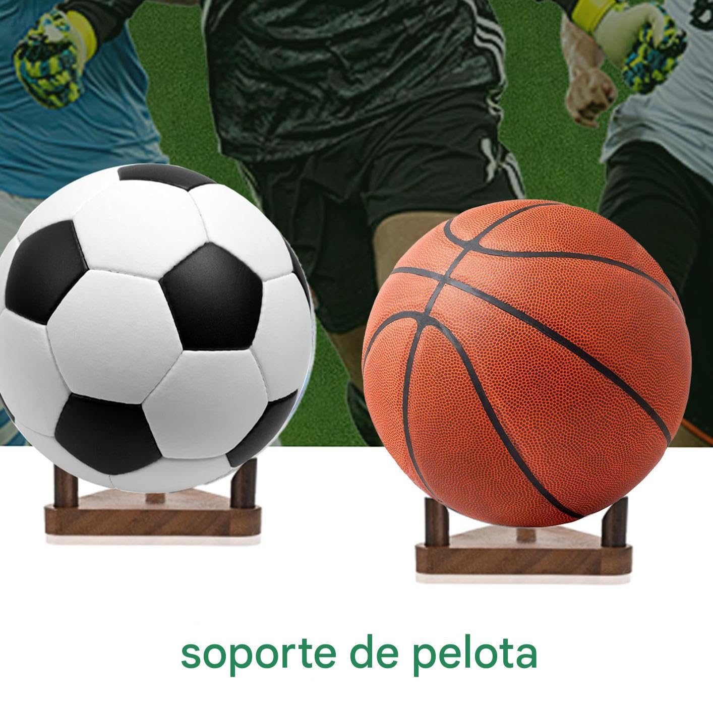 Genérico Soporte para Mostrar Balones - Portabolos De Madera para Exposición Y Almacenamiento,Estante Multifuncional Decorativo para Habitaciones Deportivas Dormitorio Gimnasio