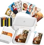 HPRT CP4100 4x6 Photo Printer, Full-Color Thermal Dye Sublimation Wi-Fi Printing with 20 Sheets & 1 Ribbon, Portable Instant Picture Printer for iPhone/Android, Home Use, Gift, AR Video, Fun App