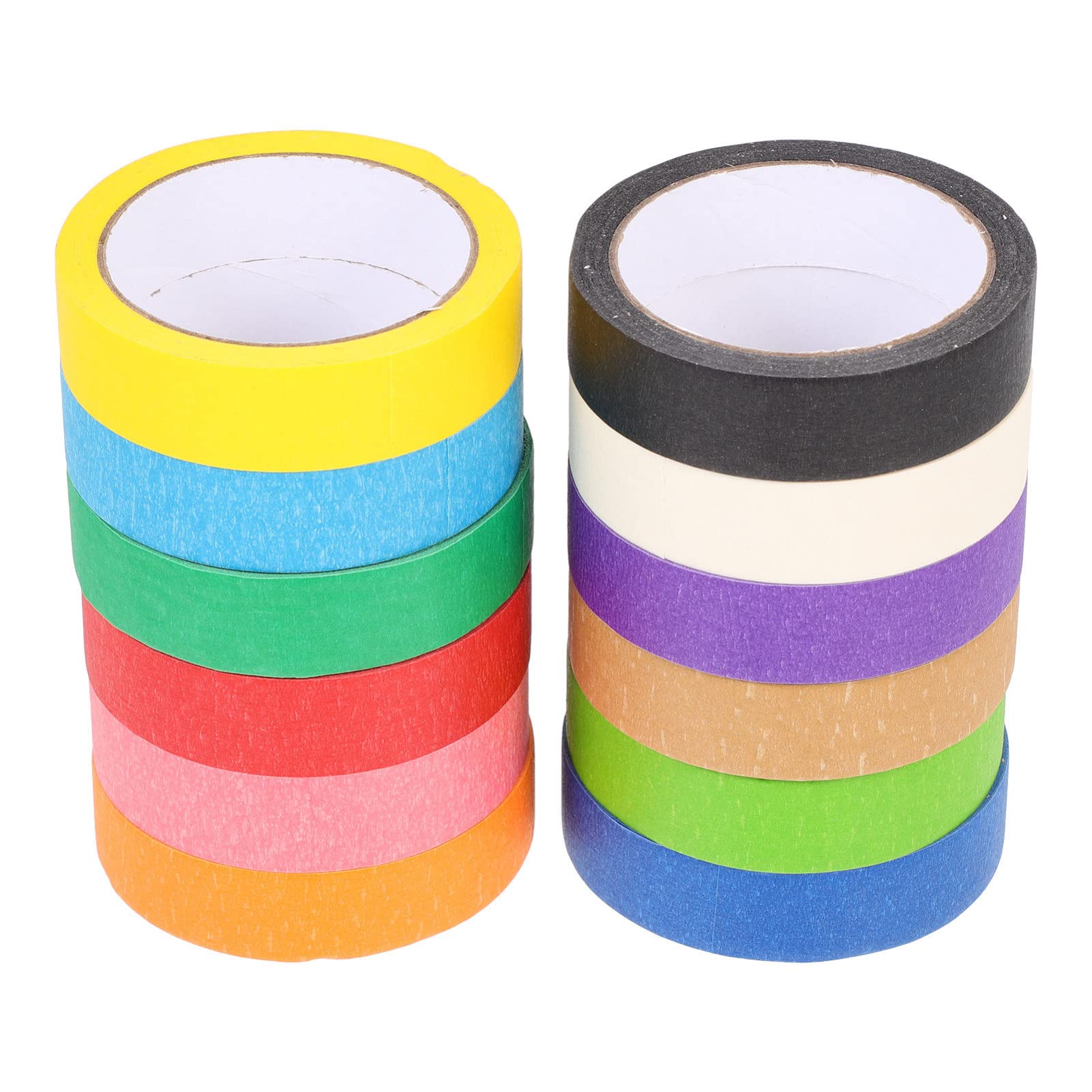 DOITOOL 3 Sätze Farbiges Malerband Selbstklebendes Abdeckband Für Diy Projekte Basteln Malen Und Kreative Aktivitäten Mit Leuchtenden Farben Ablösbar Und Einfach Zu Verwenden 12 Rollen * 3
