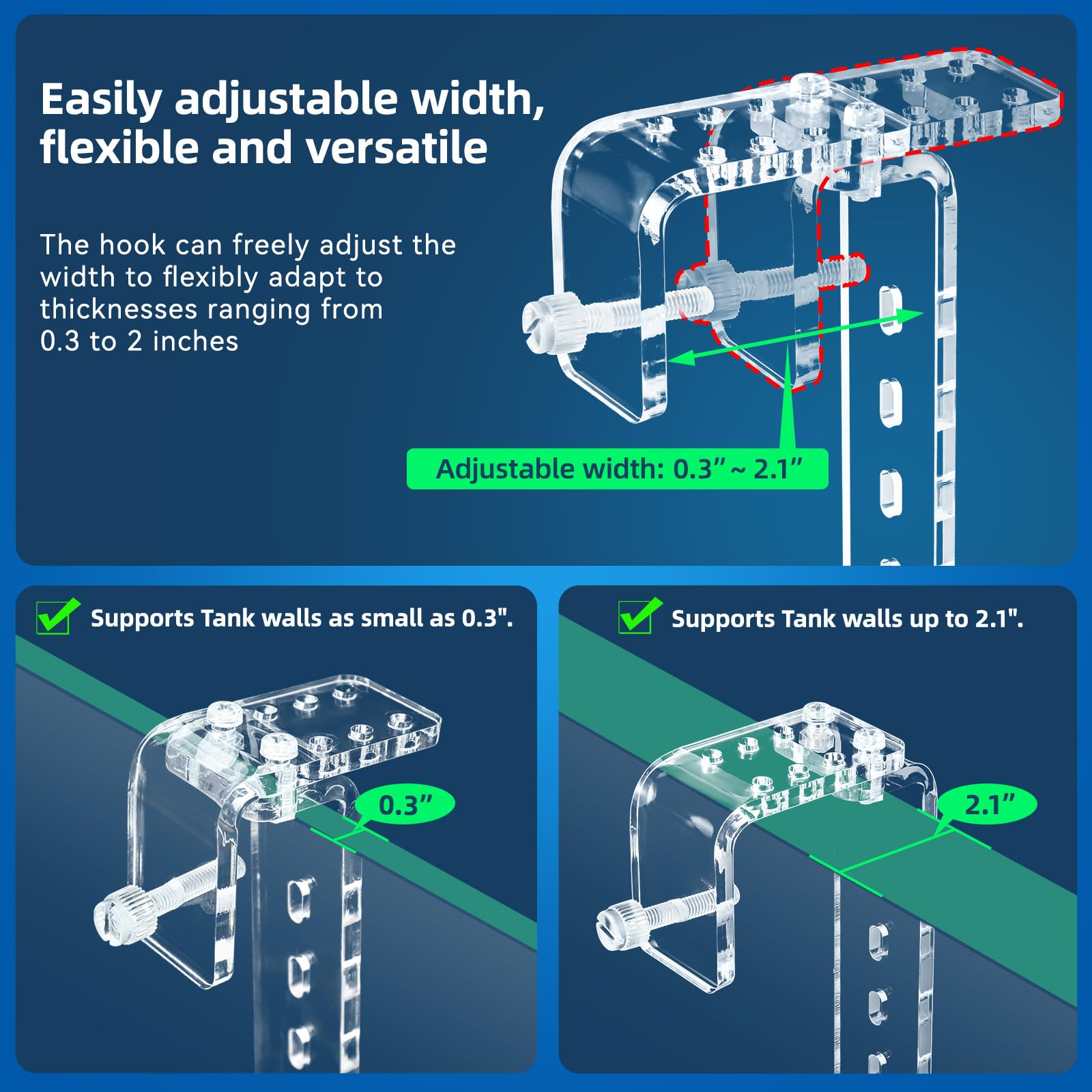 Turtle Docks - Grande piattaforma regolabile per tartarughe acquatiche, design per serbatoi da 0,8 a 5,1 cm di spessore, costruzione stabile, rampa antiscivolo, direzione rampa regolabile (38 x 20 cm)