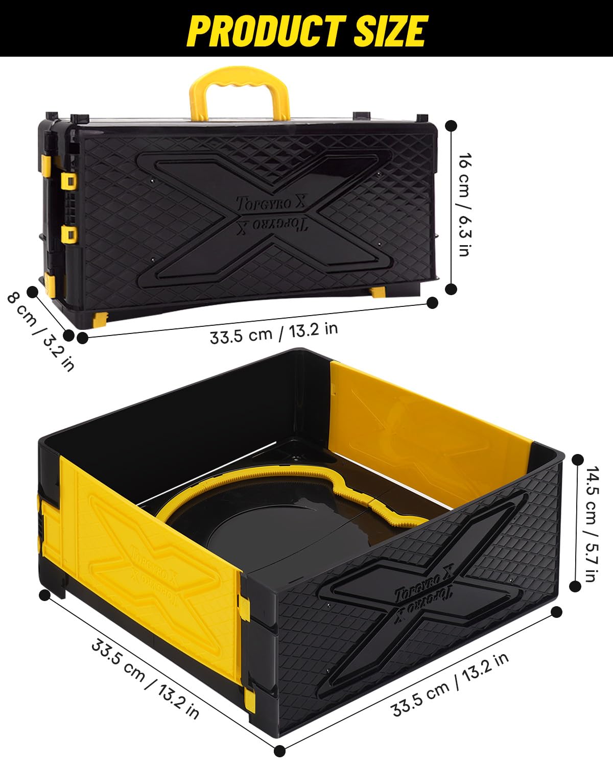 BGOVTAPO Foldable X Stadium, Yellow, Small - Image 3