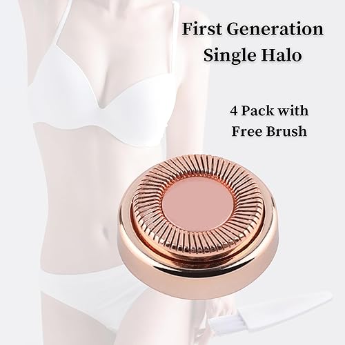 Miniatura 2 de 4 cabezales de repuesto para eliminar vello facial impecables para acabado táctil, herramienta de depilación facial para mujeres, oro rosa chapado