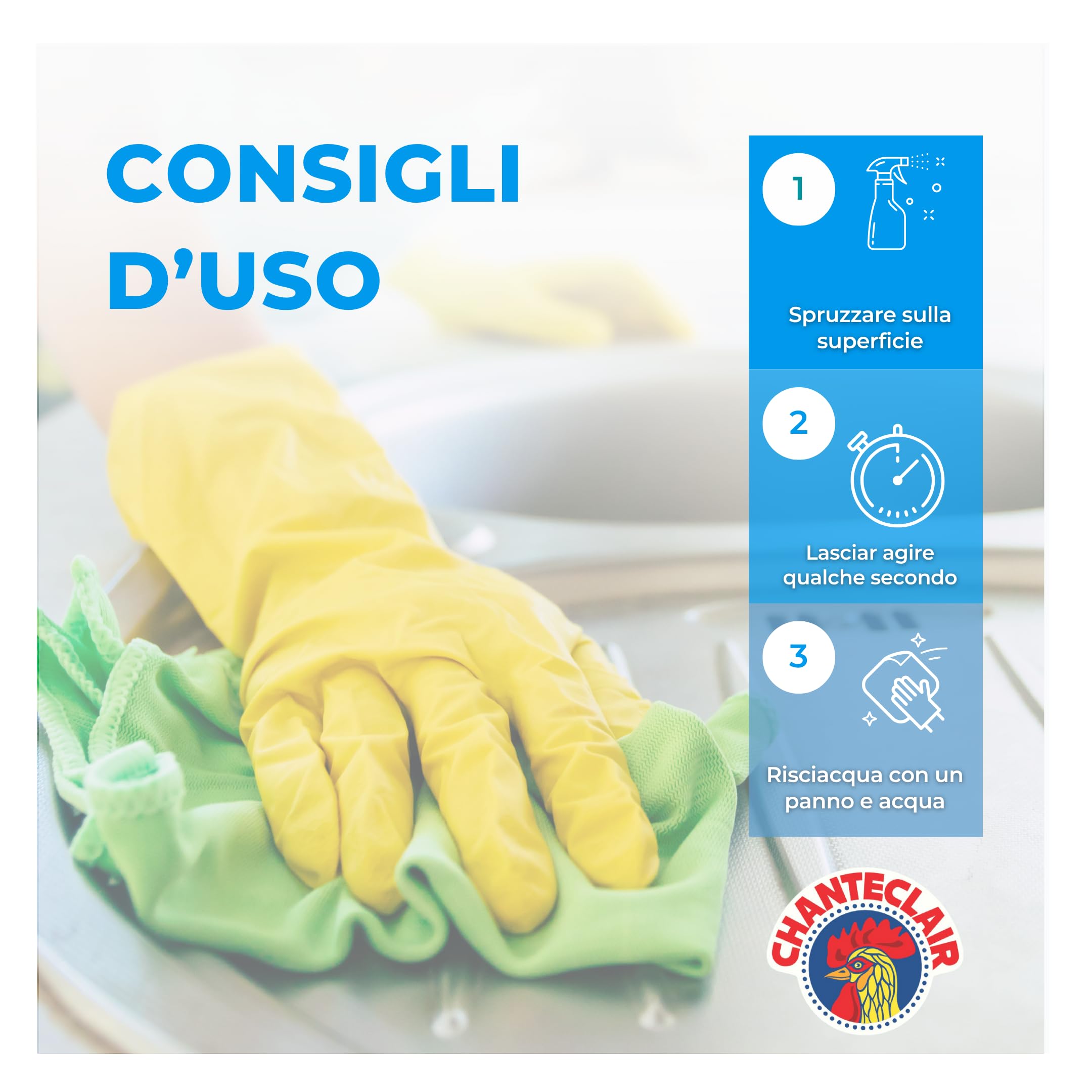 Chanteclair - Bagno Anticalcare, Doppia Azione: Rimuove il Calcare e lo Sporco, Pulito Brillante, Forza&Igiene - 625 ml