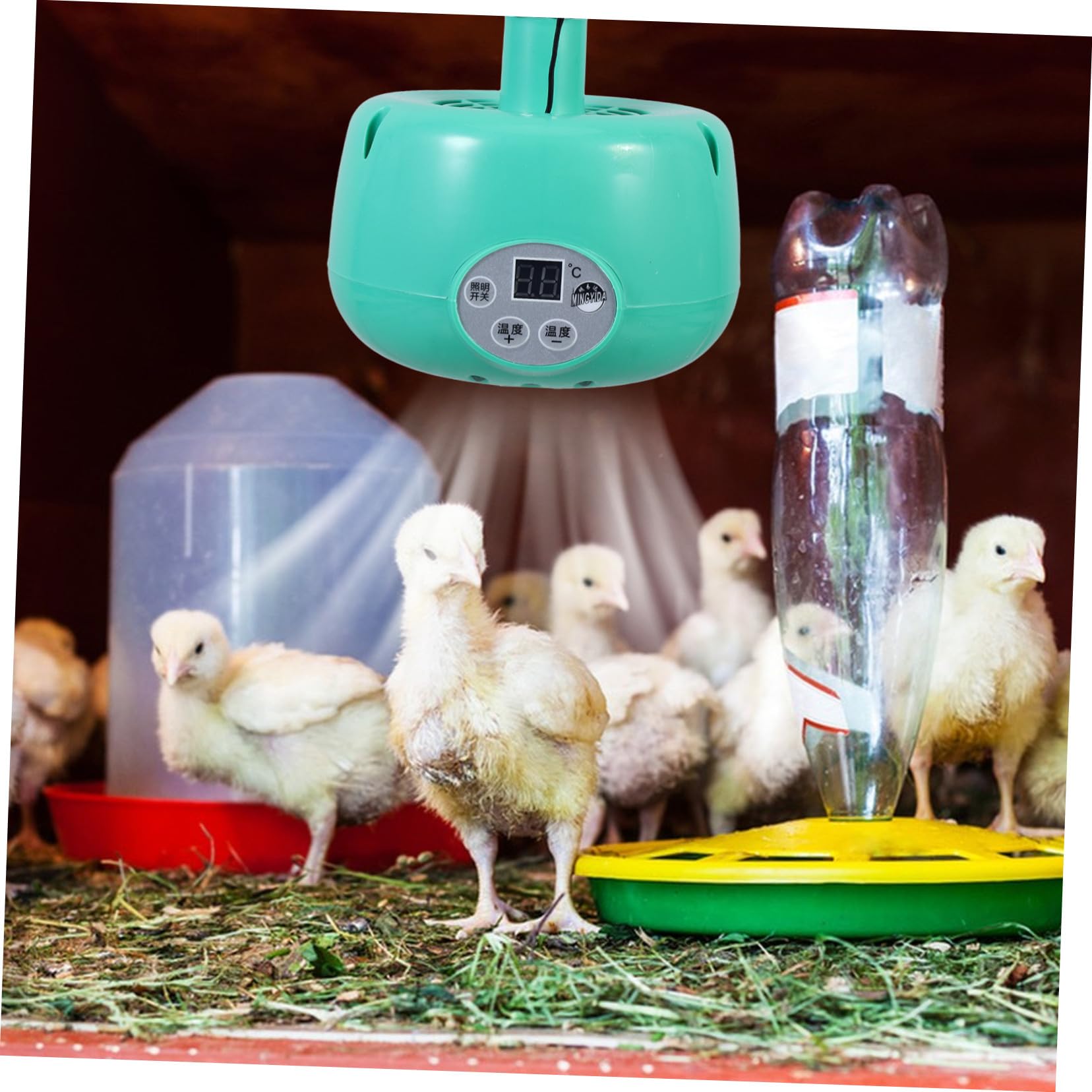 Lampada Termica per Rettili e Criceti, Emettitore di Calore per Allevamento, Temperatura Regolabile, Materiale Plastico e Metallo, Funzionamento Sicuro