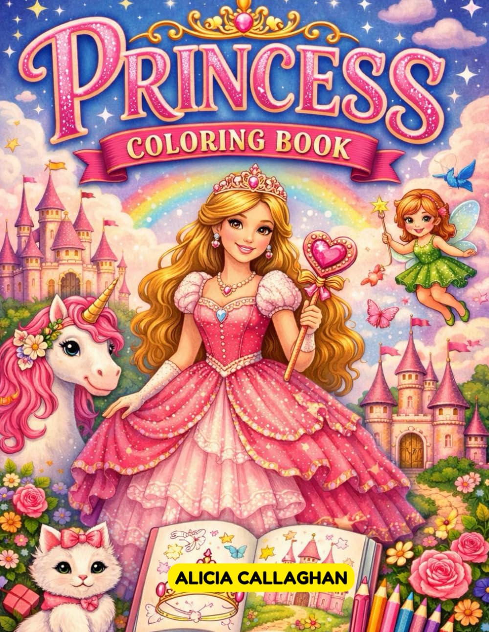 Princess Coloring Book: A World of Magical dreams
