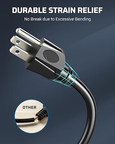 Miniatura 6 de DEWENWILS Cable de extensión para exteriores de 20 pies, cable de extensión impermeable de 3 clavijas para electrodomésticos de interior y exterior,