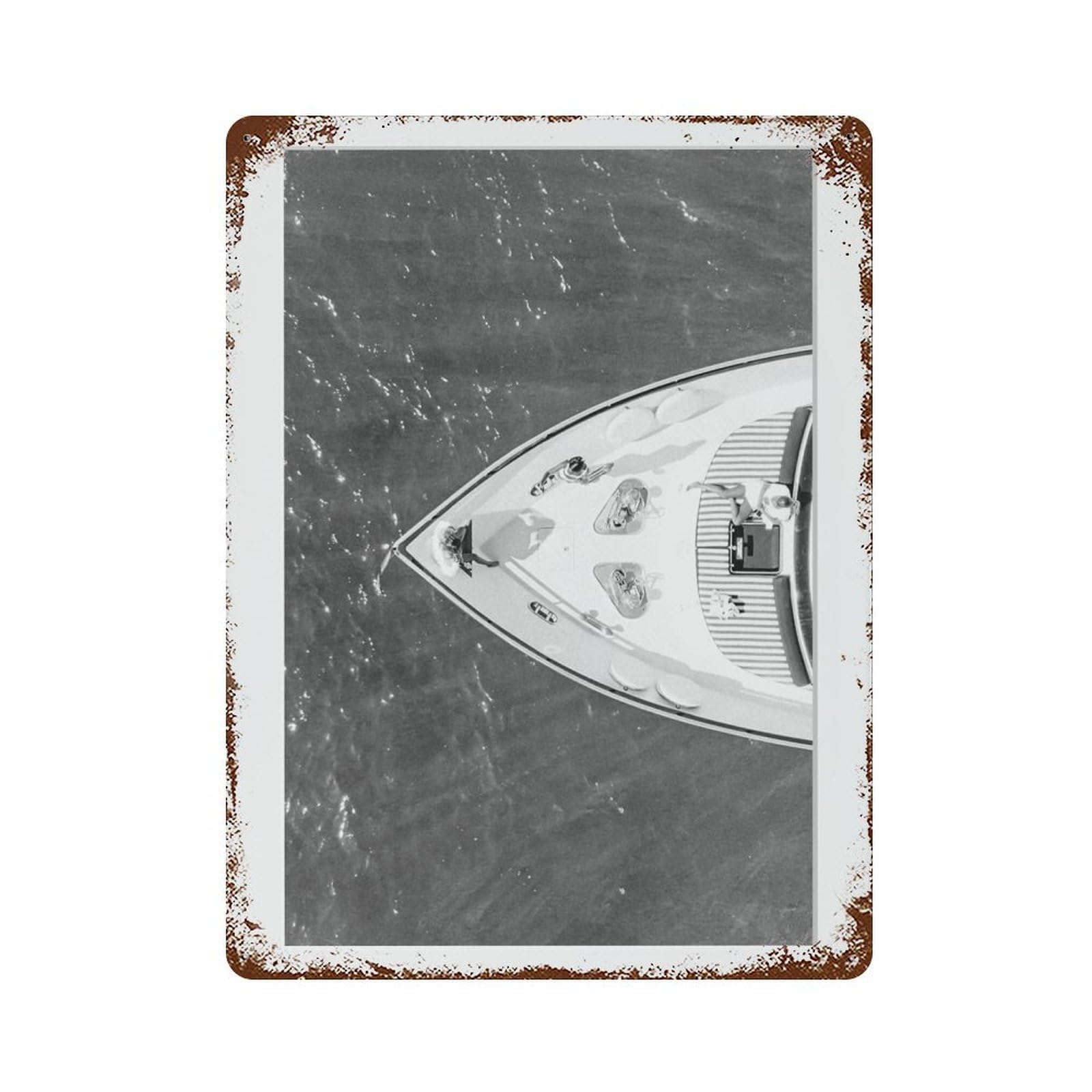 xiaoxiaoshen Yacht Photography S2 Wall Decor Art Metal Tin Poster Modern Home Decor Art Home Bar Shop Decorations Vintage Sign 40x30cm