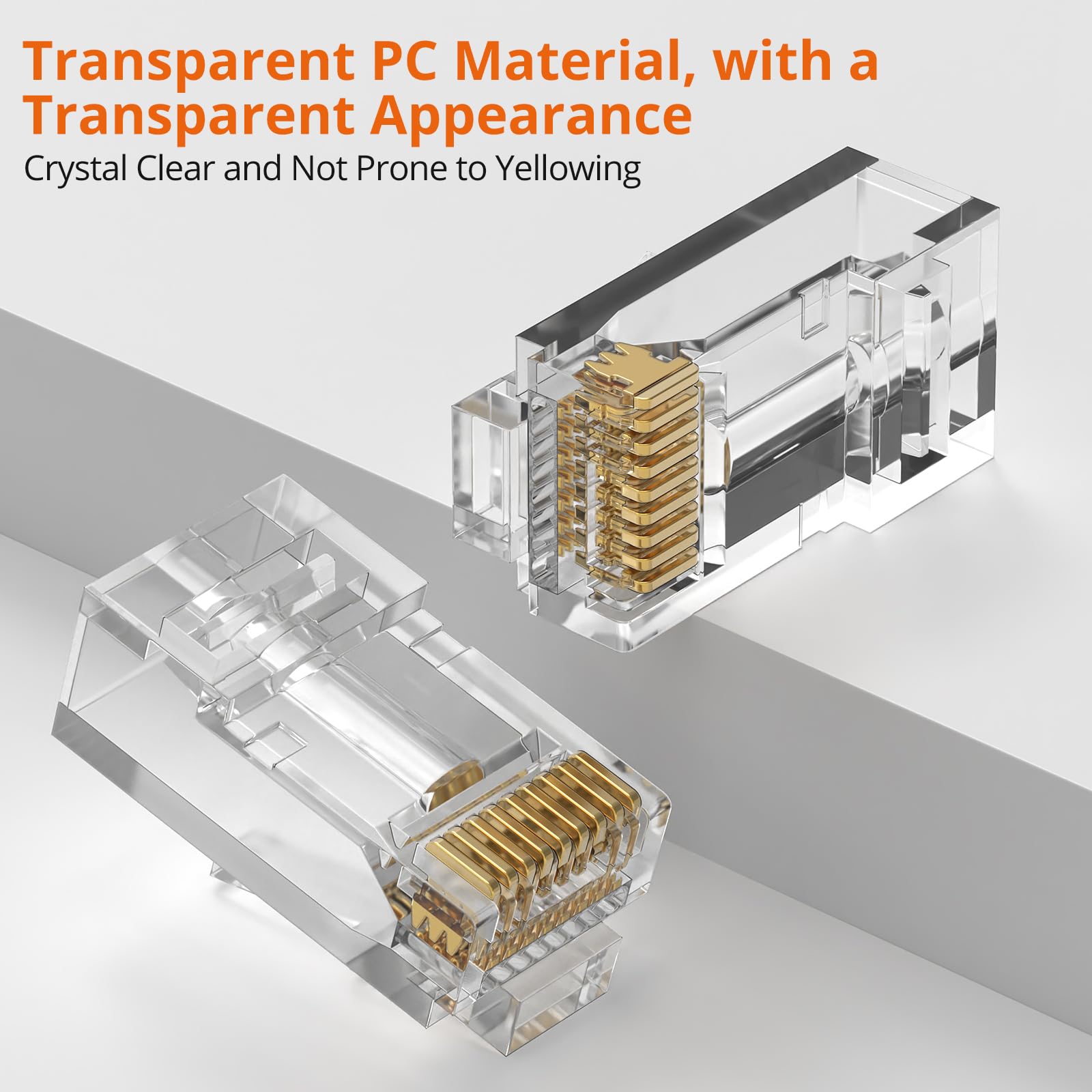 Proster Pince À Sertir RJ45 RJ11 Traversante Cat6 avec 50+100PCS Connecteur RJ45 Cat6
