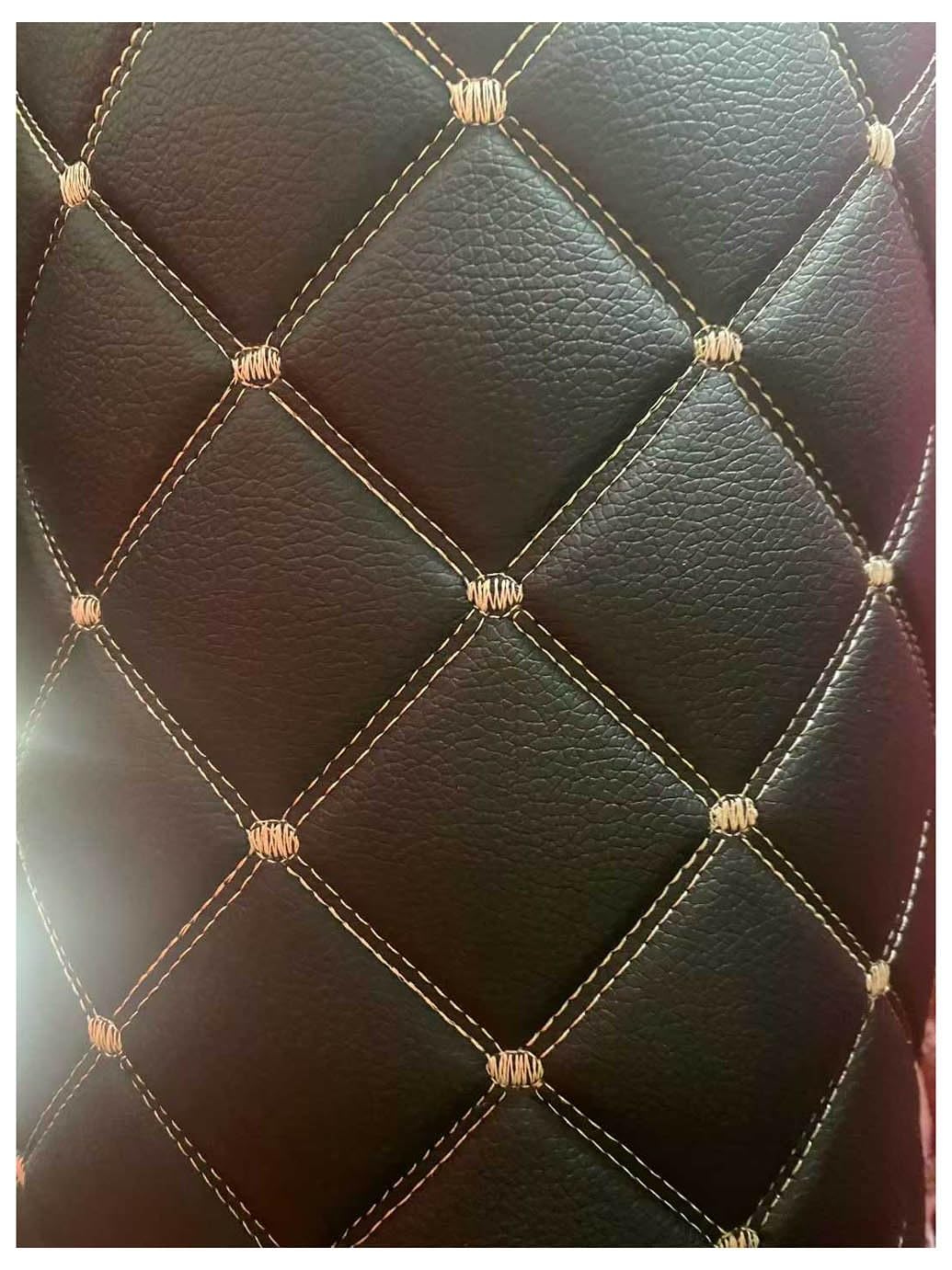Telas De Costura Telas Por Metros Tela Acolchada De La Tapicería De La Espuma Del Scrim Del Diamante De La Puntada Doble Del Diamante De 3.0mm, Para Tapizar(Black 1,1.6x7m)