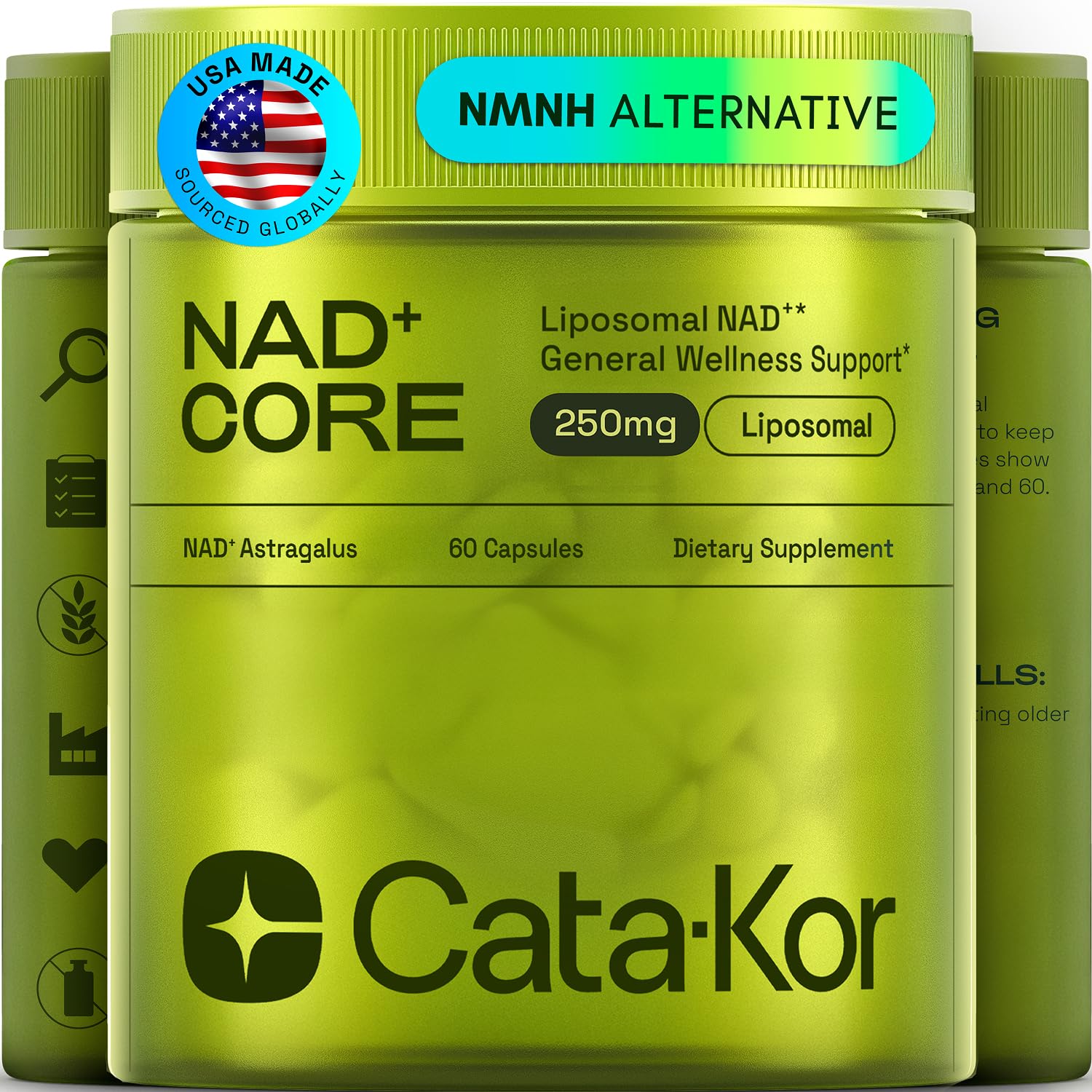 NMN Supplement Alternative – Liposomal NAD+ Supplement – Third-Party Tested – NAD CORE – 30-Day Supply – 60 Capsules